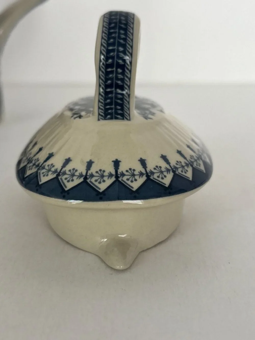 Blue White Teapot Bird Ceramic Transferware Style Mothers Day Gift Idea Tea Pot